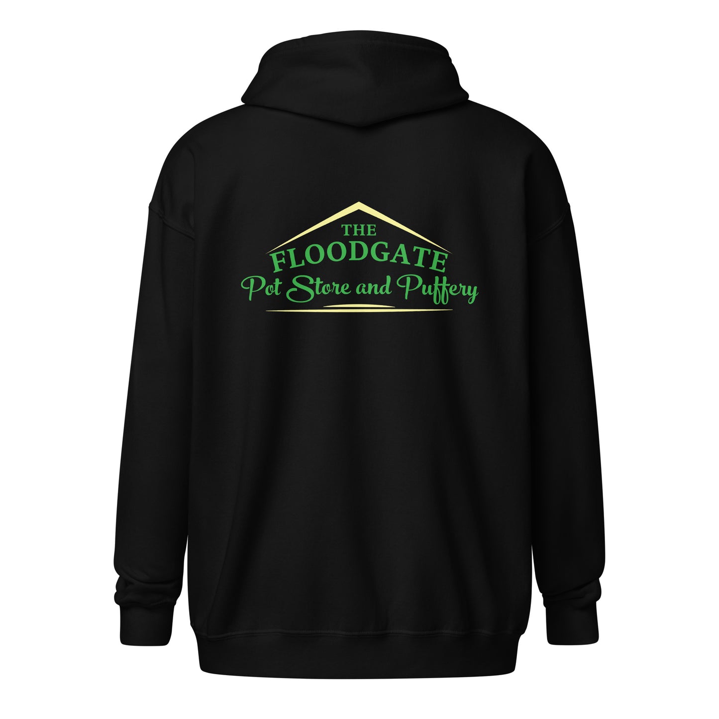 The Floodgate Pot Store and Puffery Unisex heavy blend zip hoodie