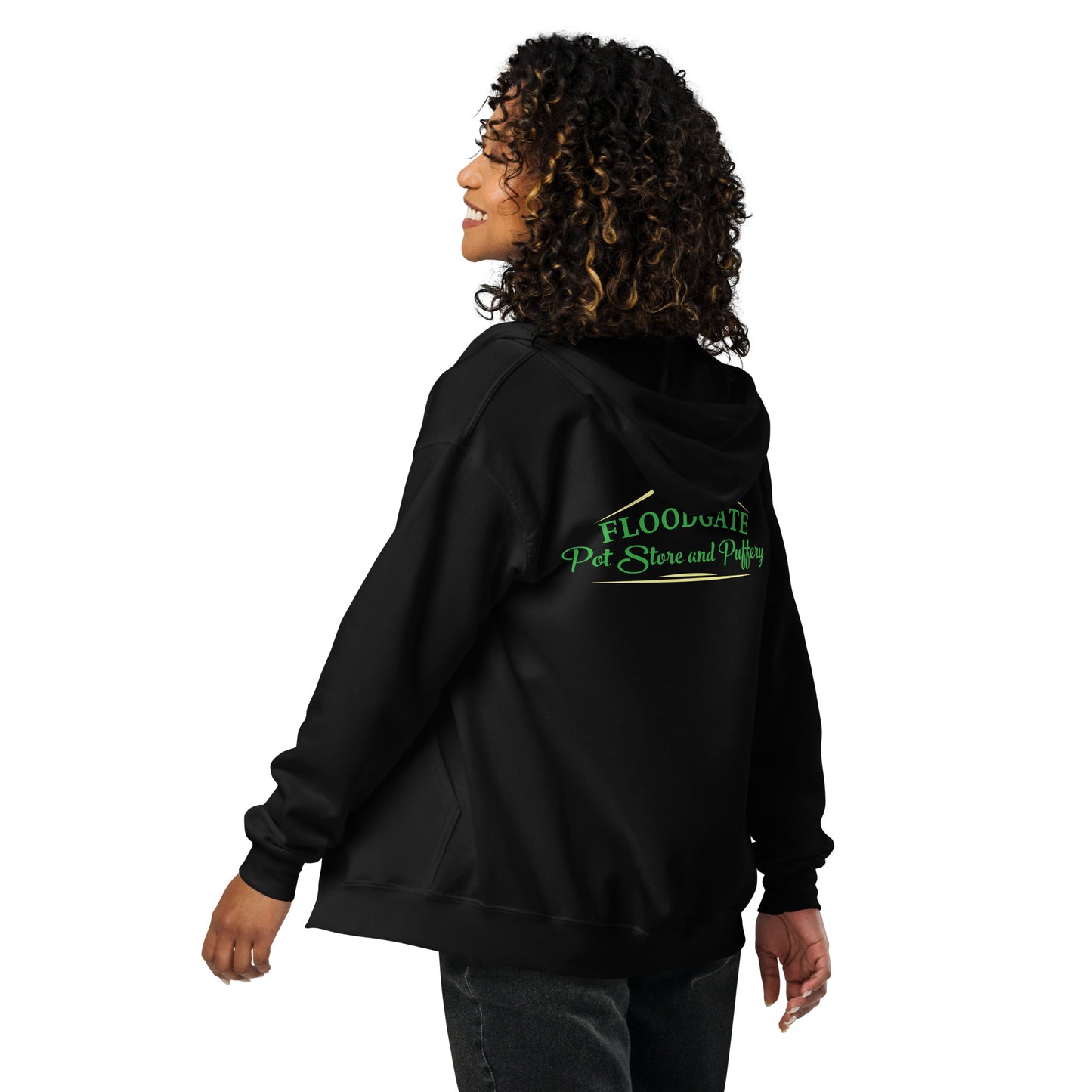 The Floodgate Pot Store and Puffery Unisex heavy blend zip hoodie