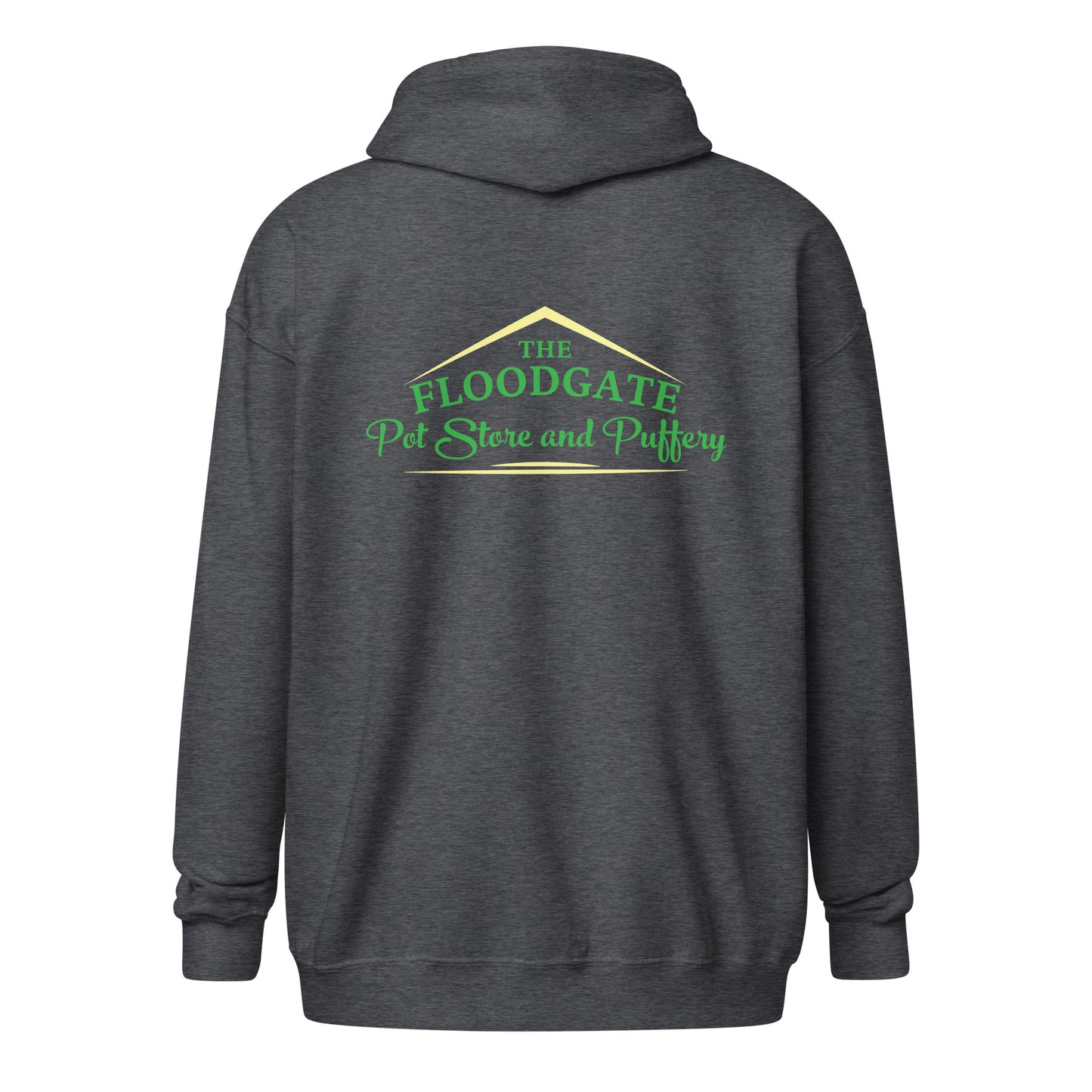 The Floodgate Pot Store and Puffery Unisex heavy blend zip hoodie