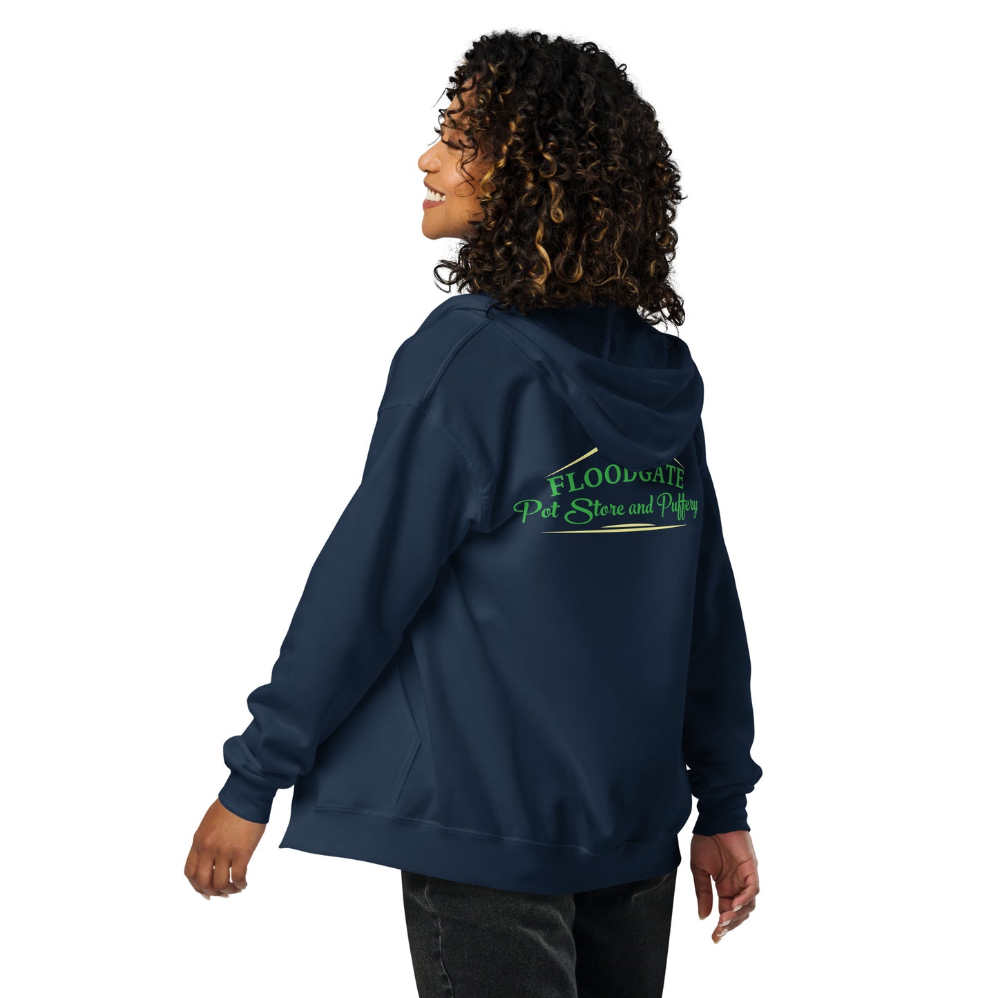 The Floodgate Pot Store and Puffery Unisex heavy blend zip hoodie