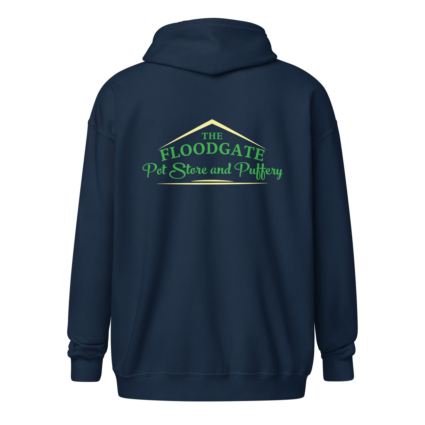 The Floodgate Pot Store and Puffery Unisex heavy blend zip hoodie